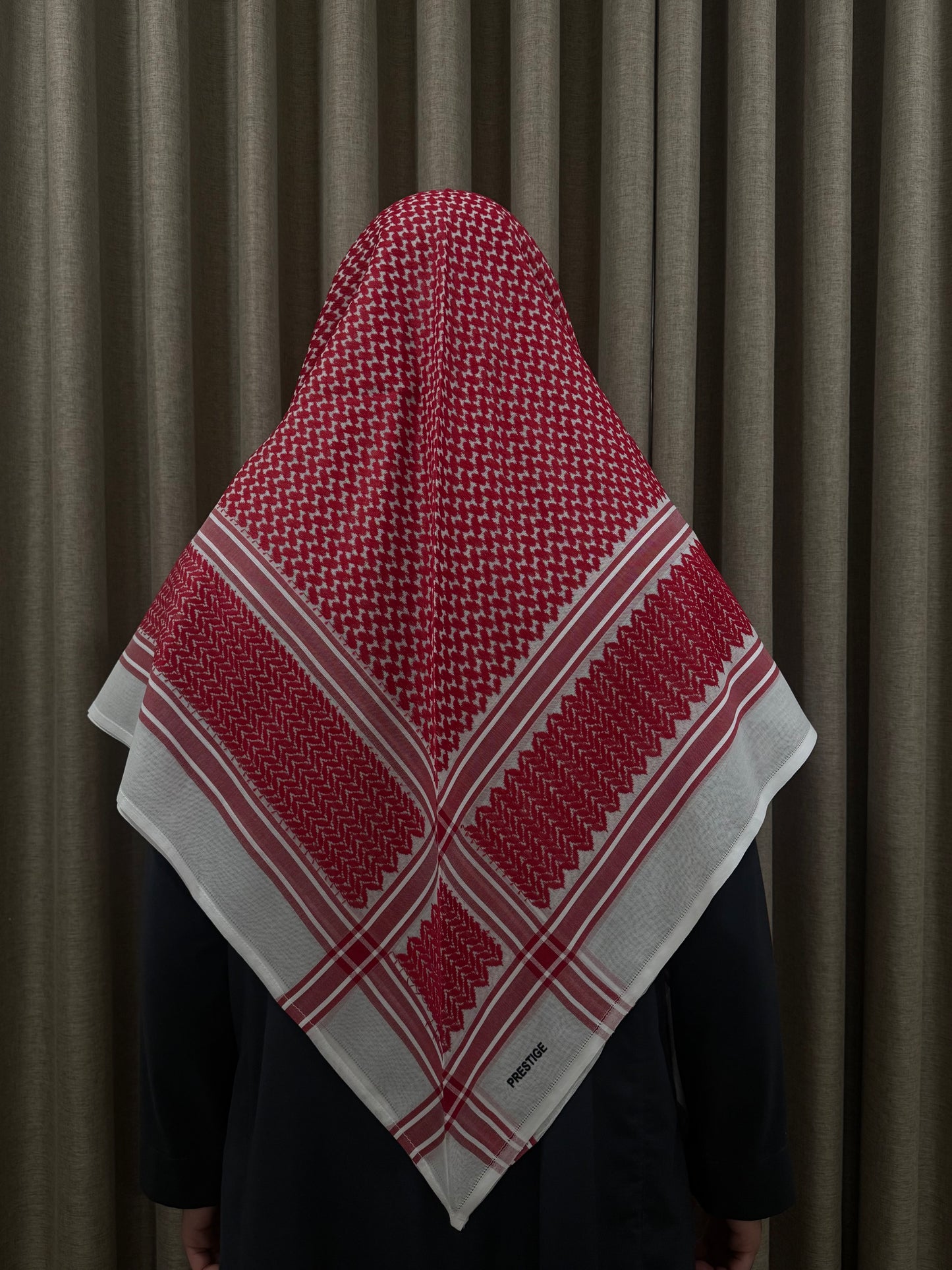 Prestige Red & White Shmagh