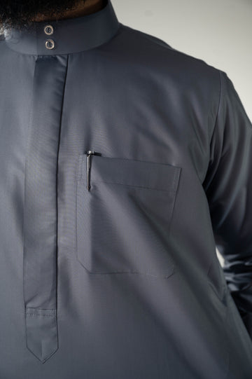Saudi Thobe / Emirati cut (Steel Grey)