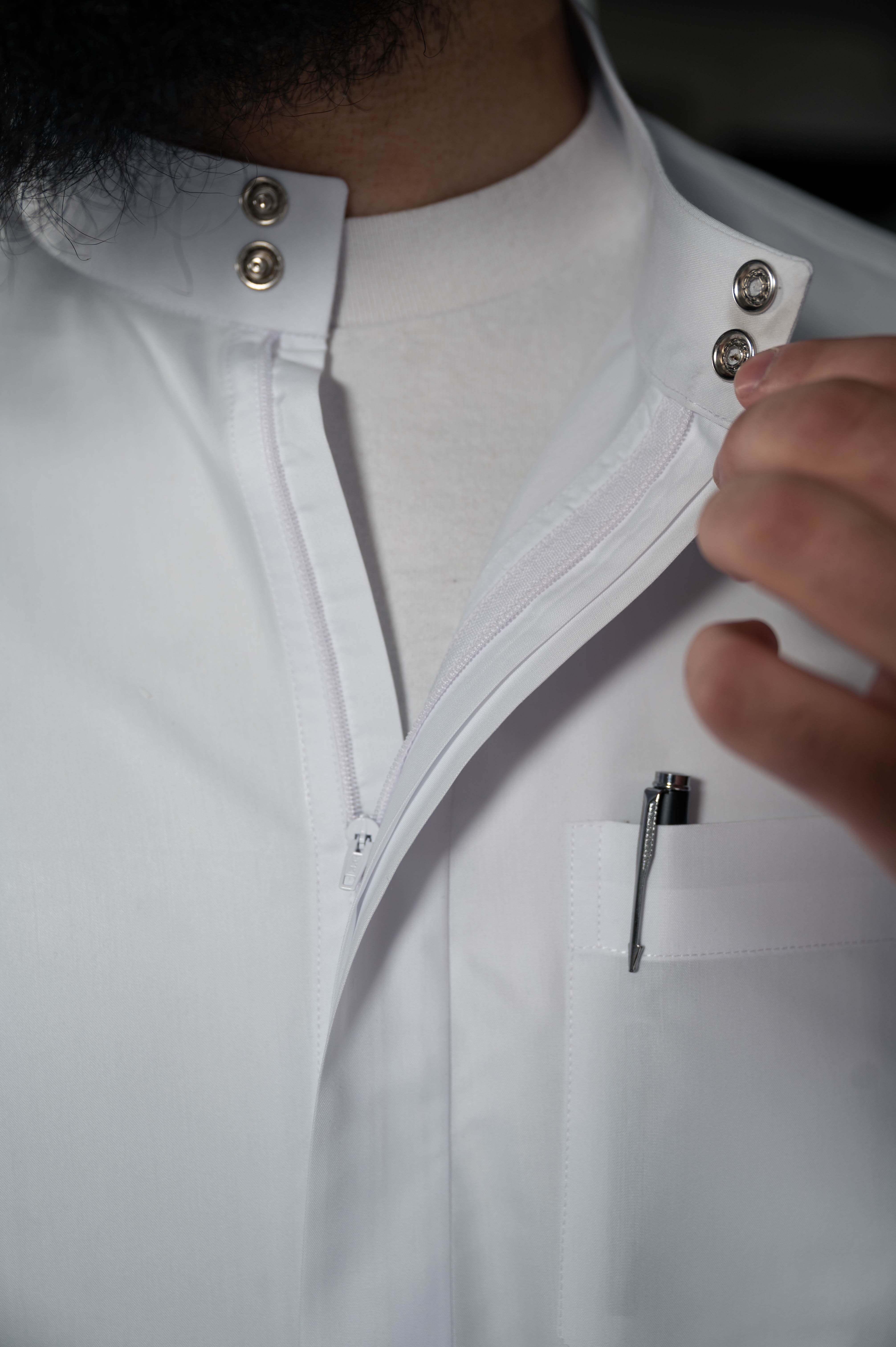Saudi Thobe / Emirati cut (White)