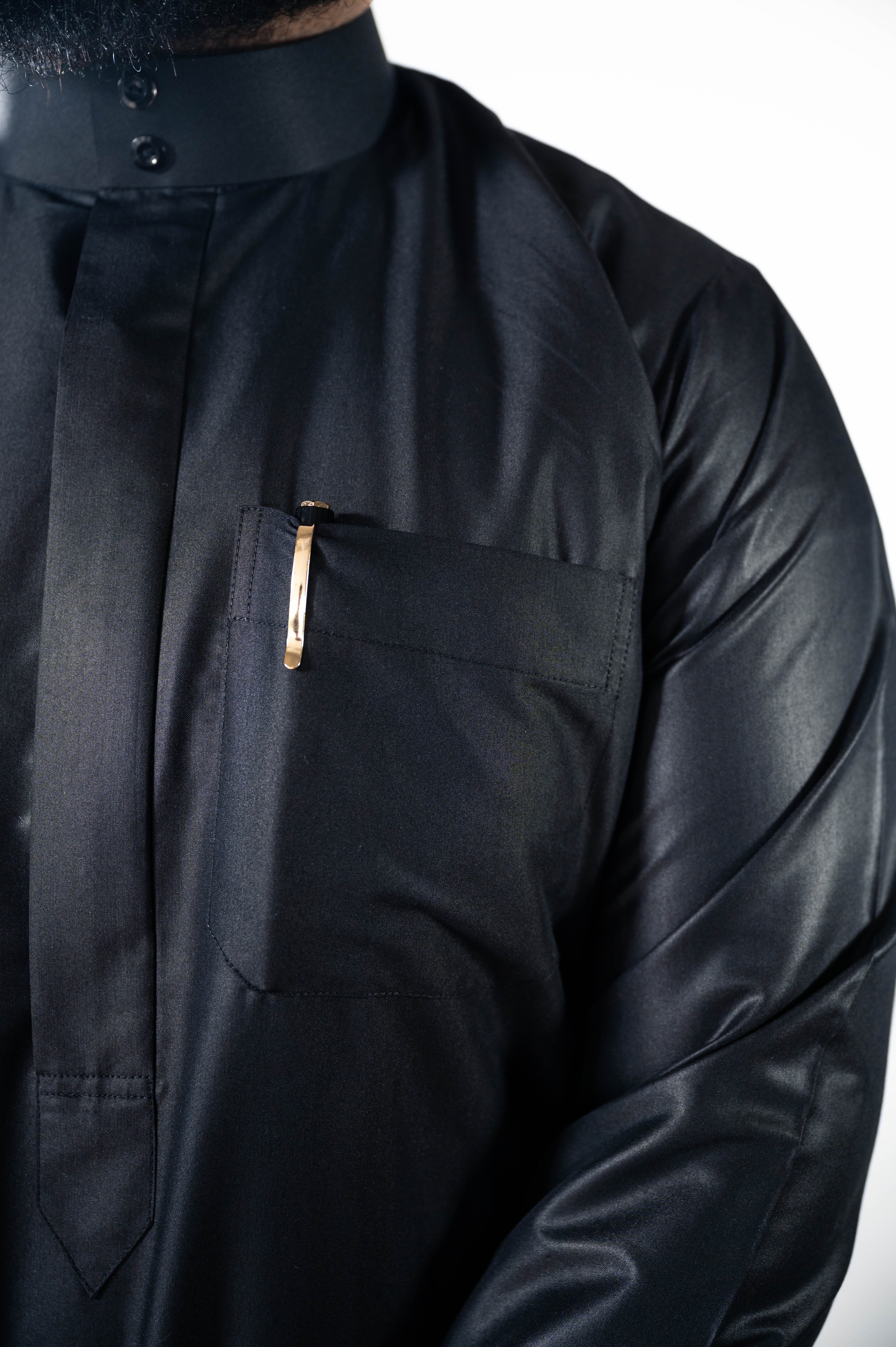 Saudi Thobe / Emirati cut (Black)