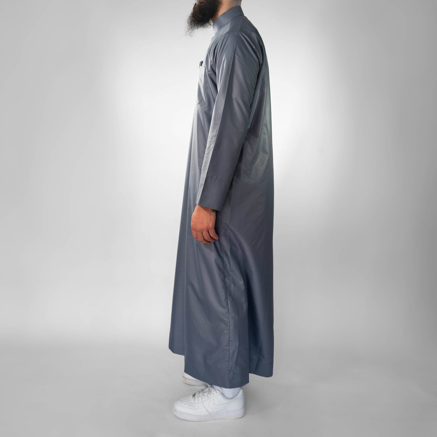 Polyester Saudi Thobe (Steel Grey)