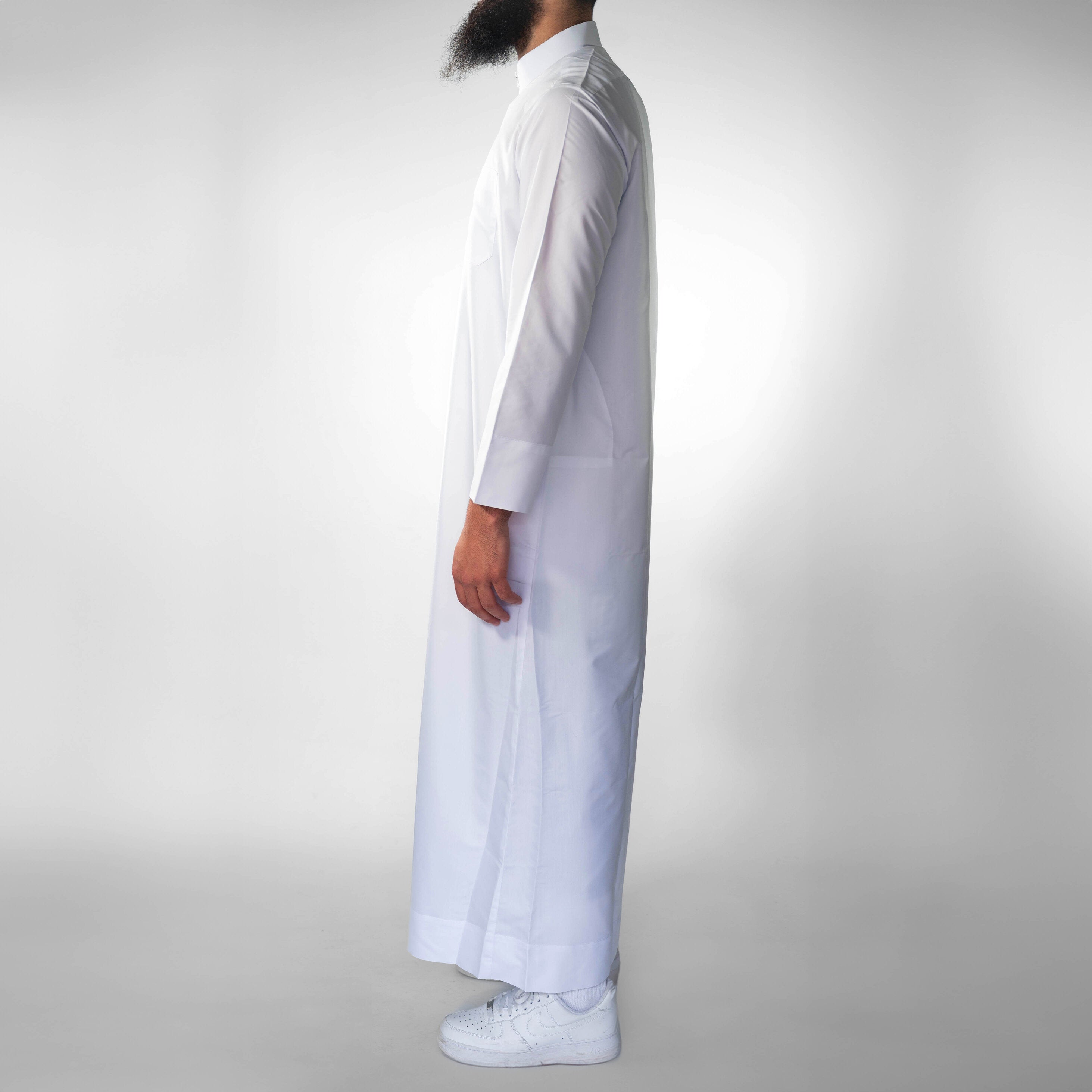 Saudi Thobe / Emirati cut (White)